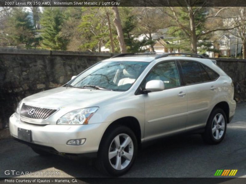 Millennium Silver Metallic / Light Gray 2007 Lexus RX 350 AWD