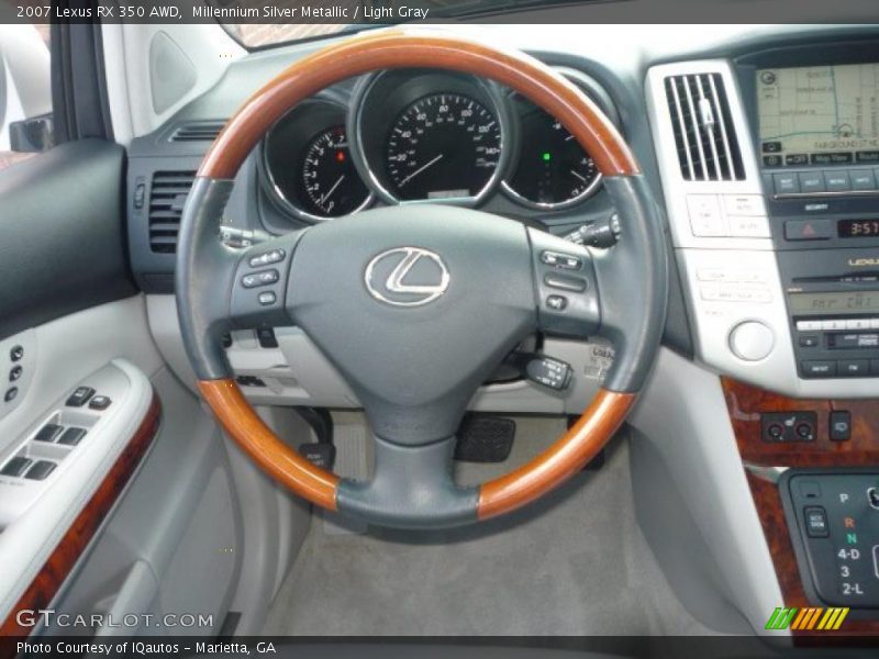 Millennium Silver Metallic / Light Gray 2007 Lexus RX 350 AWD