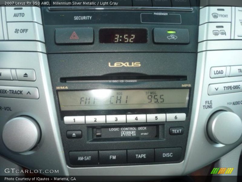 Millennium Silver Metallic / Light Gray 2007 Lexus RX 350 AWD