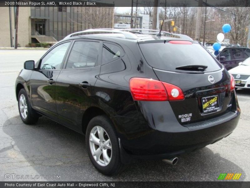 Wicked Black / Black 2008 Nissan Rogue SL AWD