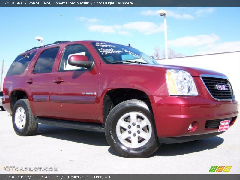 Sonoma Red Metallic / Cocoa/Light Cashmere 2008 GMC Yukon SLT 4x4