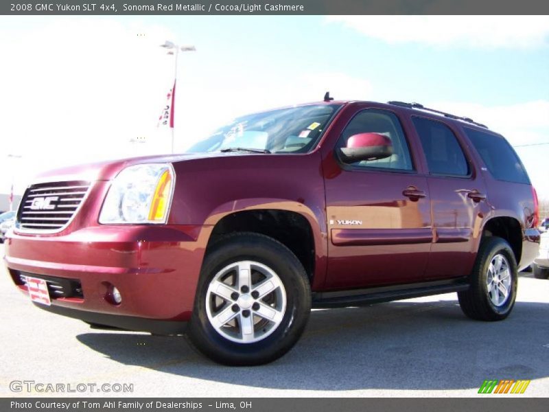 Sonoma Red Metallic / Cocoa/Light Cashmere 2008 GMC Yukon SLT 4x4