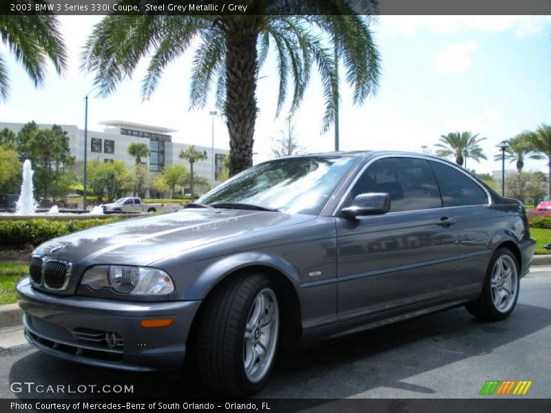 Steel Grey Metallic / Grey 2003 BMW 3 Series 330i Coupe