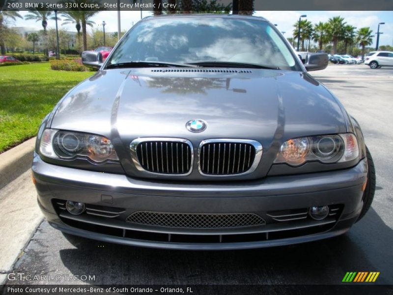 Steel Grey Metallic / Grey 2003 BMW 3 Series 330i Coupe