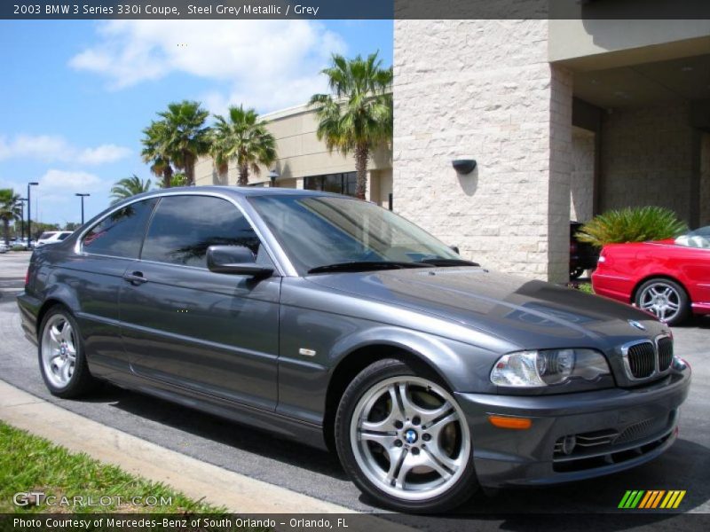 Steel Grey Metallic / Grey 2003 BMW 3 Series 330i Coupe