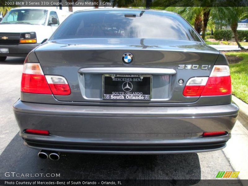 Steel Grey Metallic / Grey 2003 BMW 3 Series 330i Coupe
