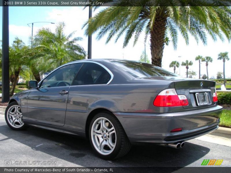 Steel Grey Metallic / Grey 2003 BMW 3 Series 330i Coupe