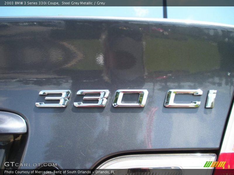 Steel Grey Metallic / Grey 2003 BMW 3 Series 330i Coupe