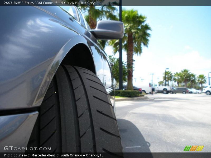 Steel Grey Metallic / Grey 2003 BMW 3 Series 330i Coupe