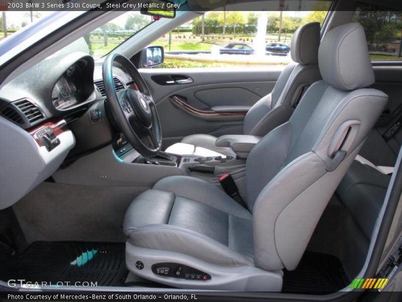Steel Grey Metallic / Grey 2003 BMW 3 Series 330i Coupe