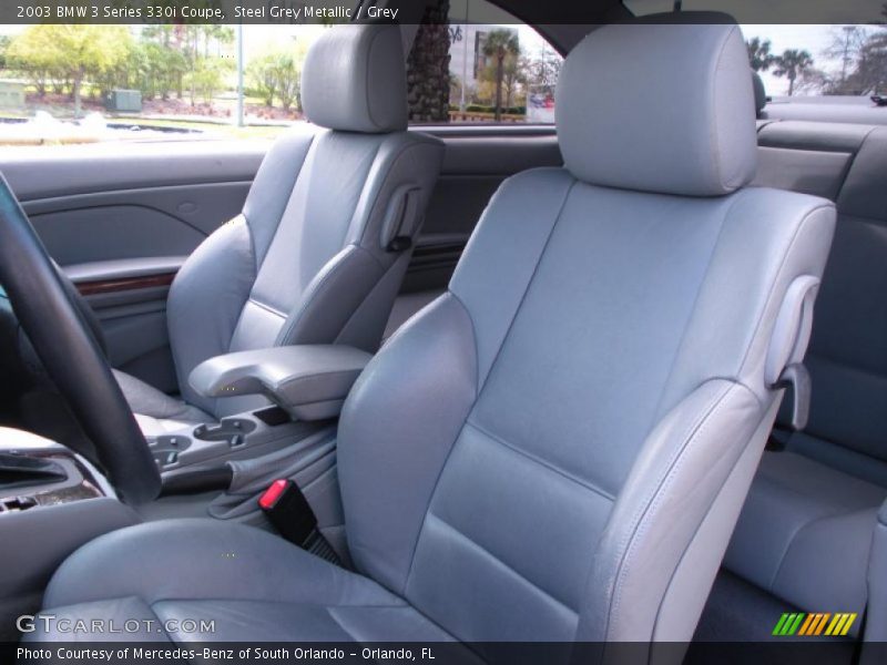 Steel Grey Metallic / Grey 2003 BMW 3 Series 330i Coupe