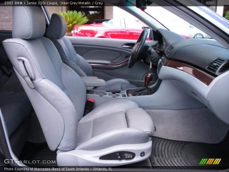 Steel Grey Metallic / Grey 2003 BMW 3 Series 330i Coupe