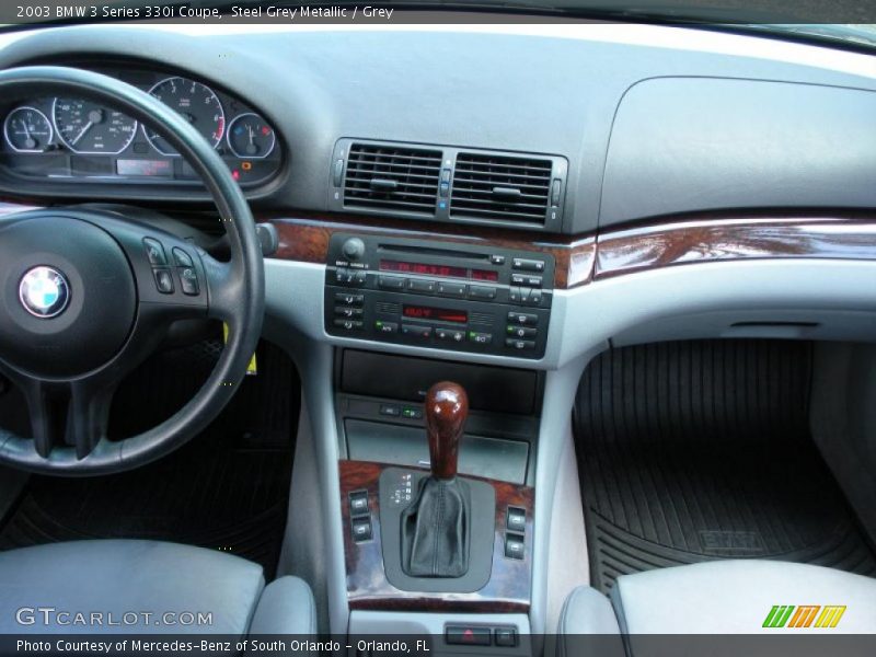 Steel Grey Metallic / Grey 2003 BMW 3 Series 330i Coupe