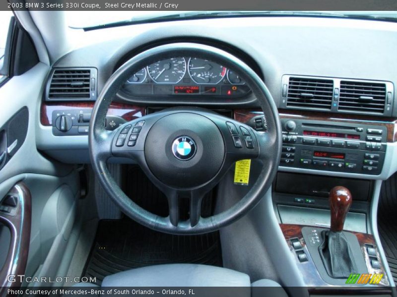 Steel Grey Metallic / Grey 2003 BMW 3 Series 330i Coupe