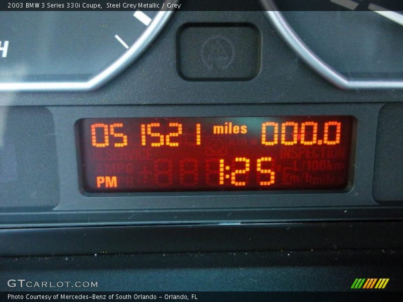 Steel Grey Metallic / Grey 2003 BMW 3 Series 330i Coupe