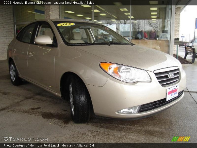 Laguna Sand Metallic / Beige 2008 Hyundai Elantra GLS Sedan