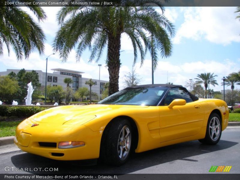 Millenium Yellow / Black 2004 Chevrolet Corvette Convertible