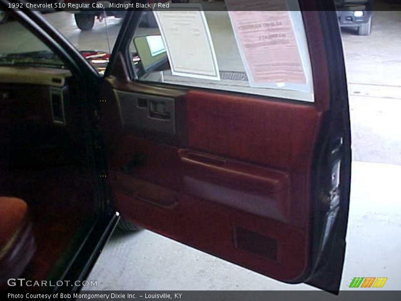 Midnight Black / Red 1992 Chevrolet S10 Regular Cab