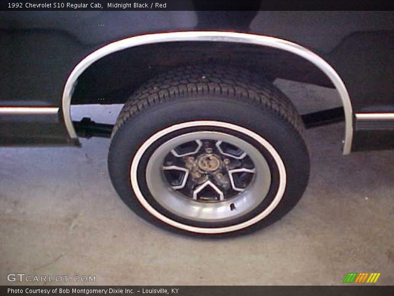 Midnight Black / Red 1992 Chevrolet S10 Regular Cab