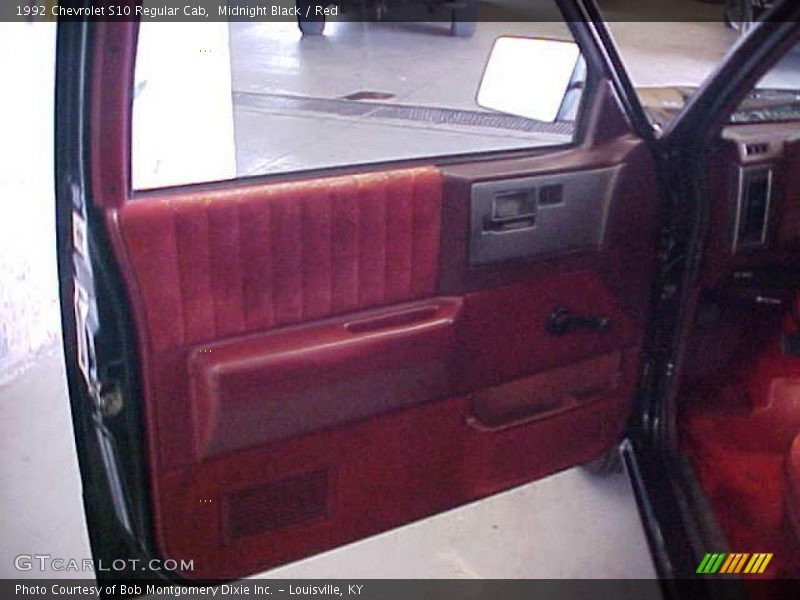 Midnight Black / Red 1992 Chevrolet S10 Regular Cab