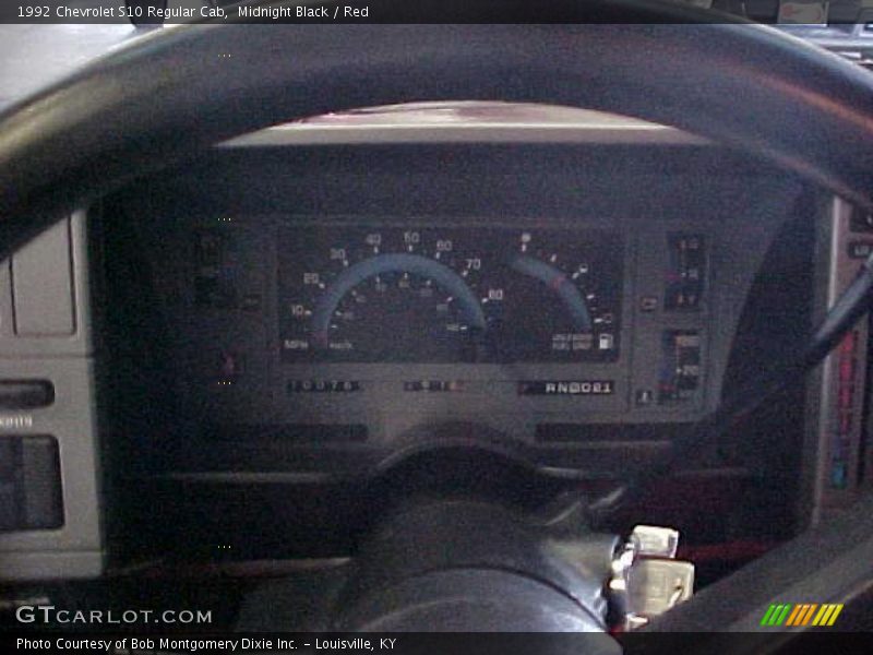 Midnight Black / Red 1992 Chevrolet S10 Regular Cab