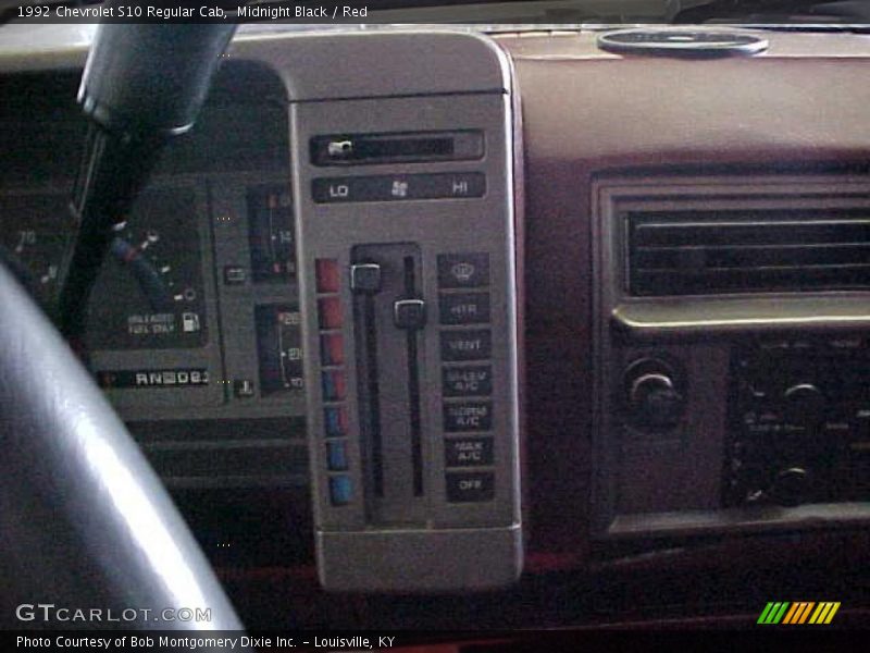 Midnight Black / Red 1992 Chevrolet S10 Regular Cab