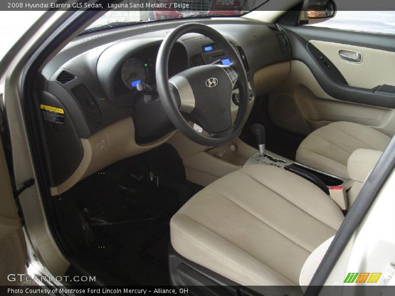 Laguna Sand Metallic / Beige 2008 Hyundai Elantra GLS Sedan