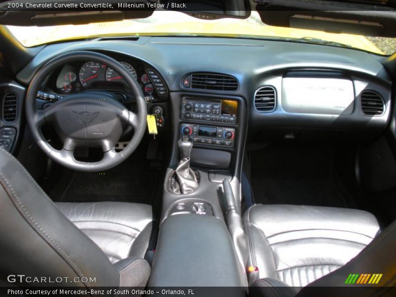 Millenium Yellow / Black 2004 Chevrolet Corvette Convertible