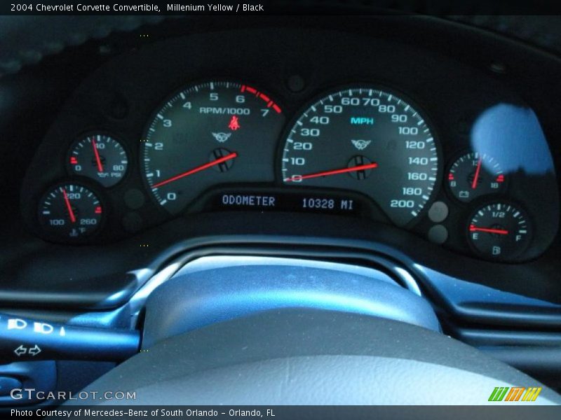 Millenium Yellow / Black 2004 Chevrolet Corvette Convertible