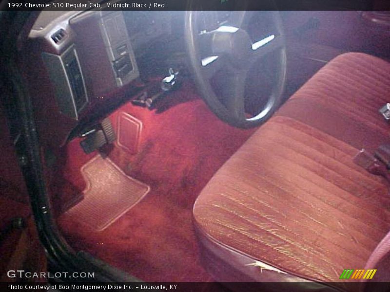 Midnight Black / Red 1992 Chevrolet S10 Regular Cab