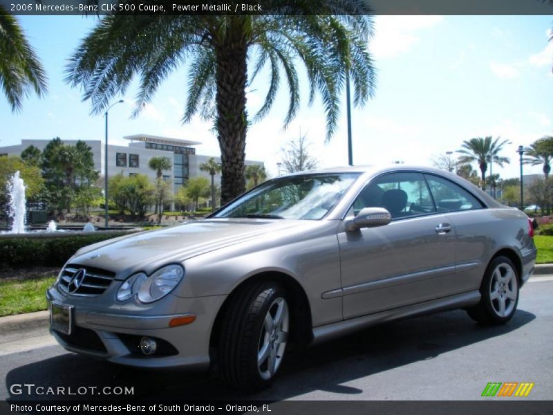 Pewter Metallic / Black 2006 Mercedes-Benz CLK 500 Coupe