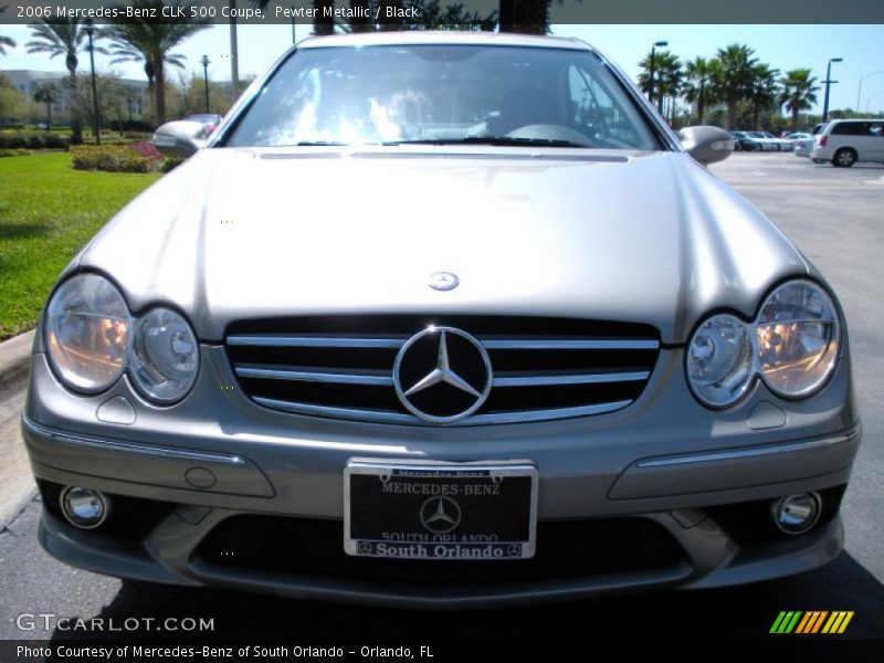 Pewter Metallic / Black 2006 Mercedes-Benz CLK 500 Coupe