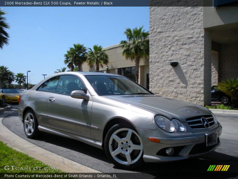 Pewter Metallic / Black 2006 Mercedes-Benz CLK 500 Coupe