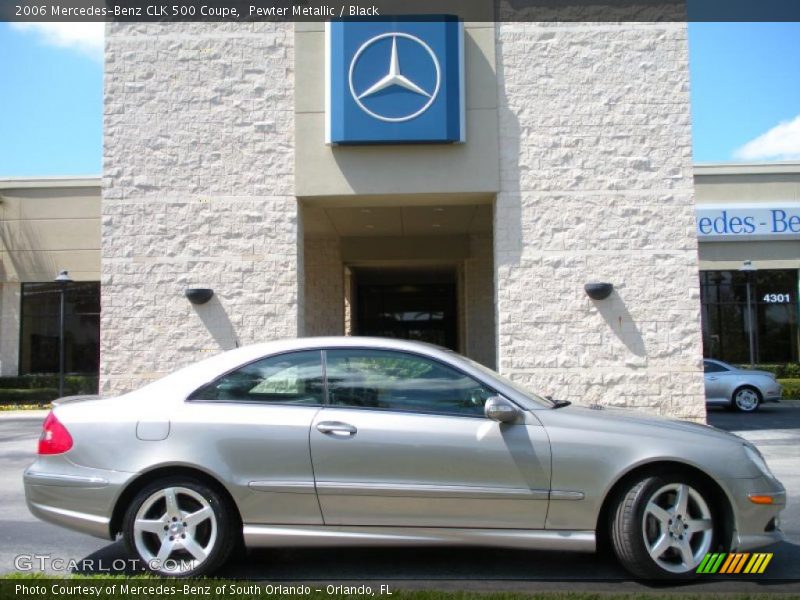 Pewter Metallic / Black 2006 Mercedes-Benz CLK 500 Coupe