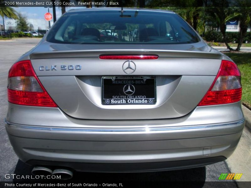 Pewter Metallic / Black 2006 Mercedes-Benz CLK 500 Coupe