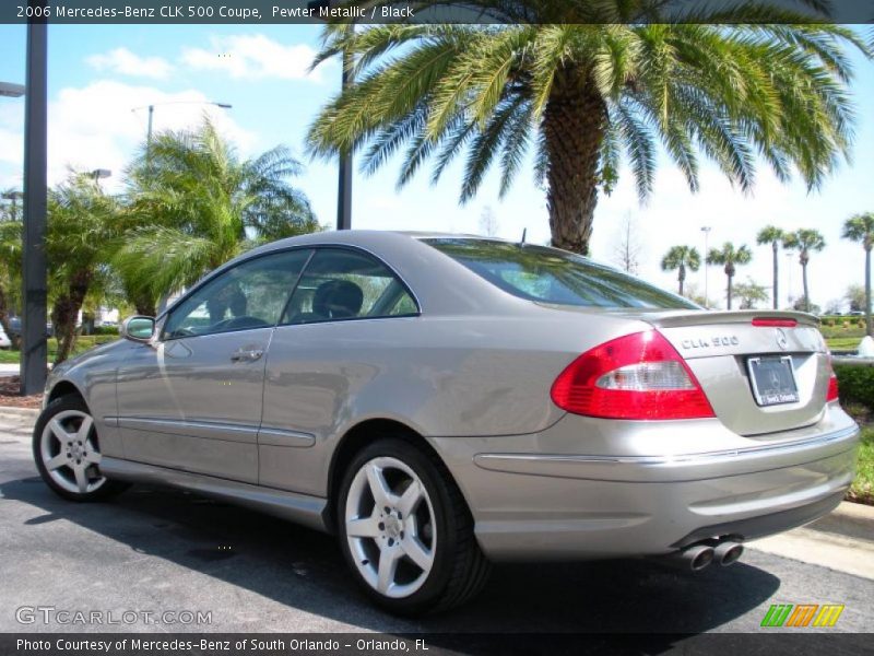 Pewter Metallic / Black 2006 Mercedes-Benz CLK 500 Coupe