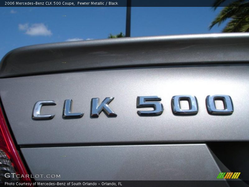 Pewter Metallic / Black 2006 Mercedes-Benz CLK 500 Coupe