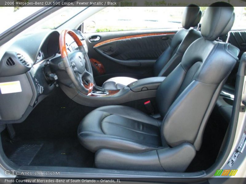 Pewter Metallic / Black 2006 Mercedes-Benz CLK 500 Coupe
