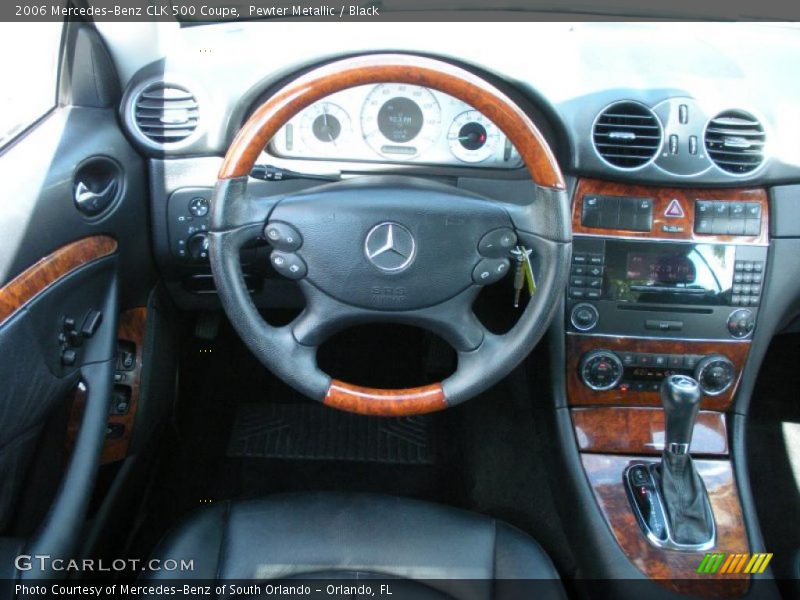 Pewter Metallic / Black 2006 Mercedes-Benz CLK 500 Coupe