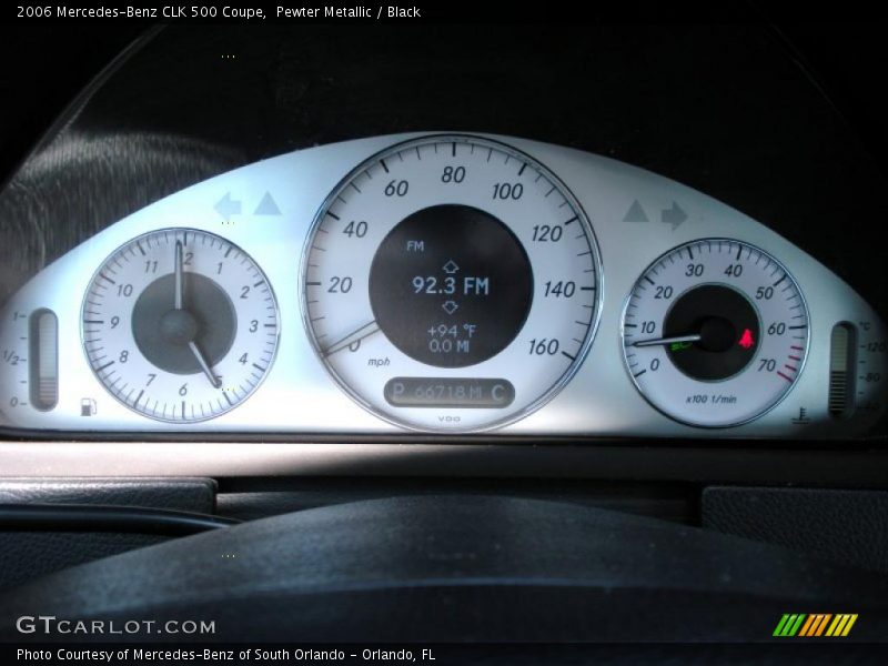 Pewter Metallic / Black 2006 Mercedes-Benz CLK 500 Coupe