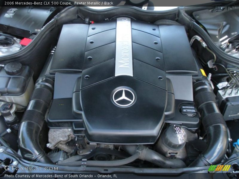 Pewter Metallic / Black 2006 Mercedes-Benz CLK 500 Coupe
