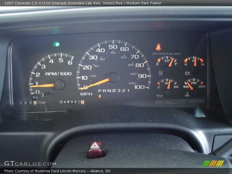 Victory Red / Medium Dark Pewter 1997 Chevrolet C/K K1500 Silverado Extended Cab 4x4