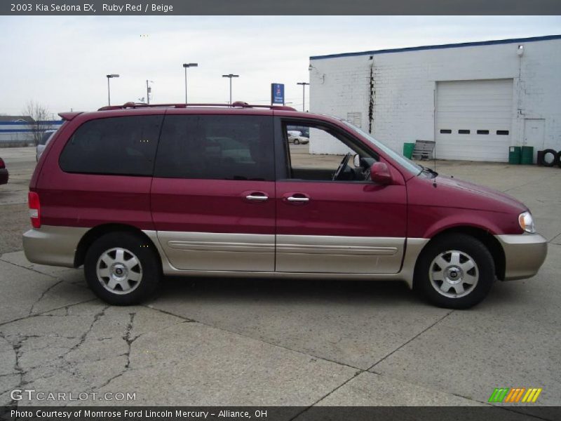 Ruby Red / Beige 2003 Kia Sedona EX