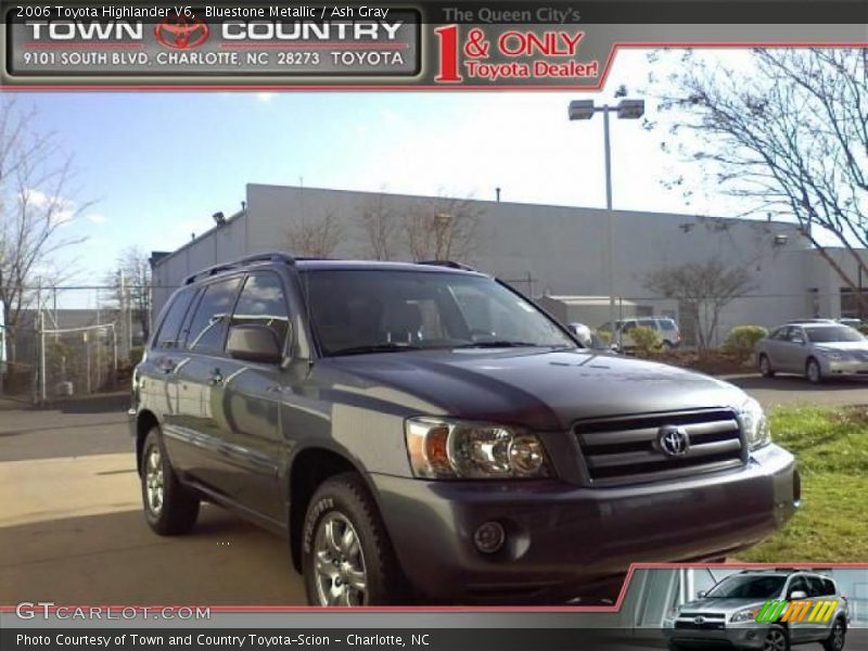 Bluestone Metallic / Ash Gray 2006 Toyota Highlander V6