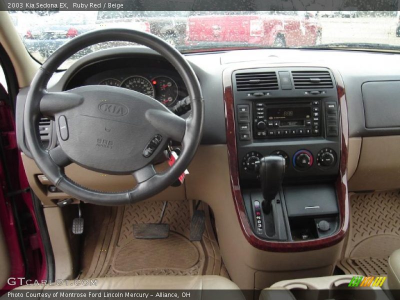 Ruby Red / Beige 2003 Kia Sedona EX