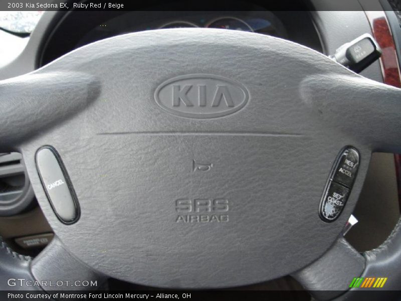 Ruby Red / Beige 2003 Kia Sedona EX