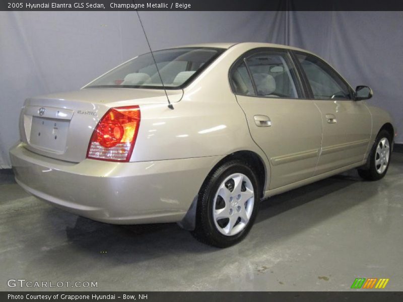 Champagne Metallic / Beige 2005 Hyundai Elantra GLS Sedan