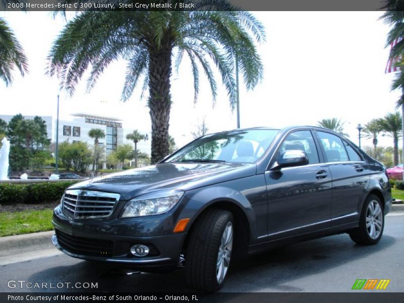 Steel Grey Metallic / Black 2008 Mercedes-Benz C 300 Luxury