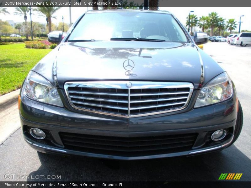 Steel Grey Metallic / Black 2008 Mercedes-Benz C 300 Luxury