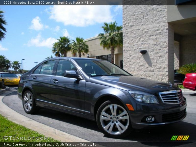 Steel Grey Metallic / Black 2008 Mercedes-Benz C 300 Luxury